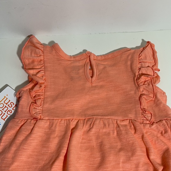Baby Girl’s 12M Bright Coral Eyelet Romper - Picture 6 of 6